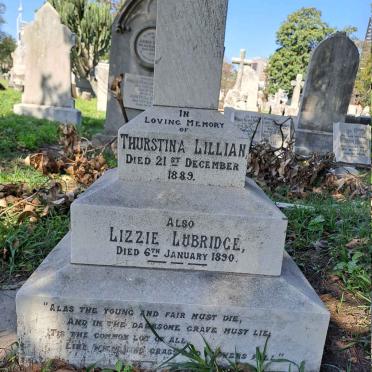 LUBRIDGE Lizzie -1890 :: ? Thurstina Lillian -1889