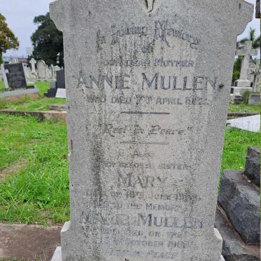 MULLEN Annie -1922 :: MULLEN Mary -1953 :: MULLEN Marie -1962