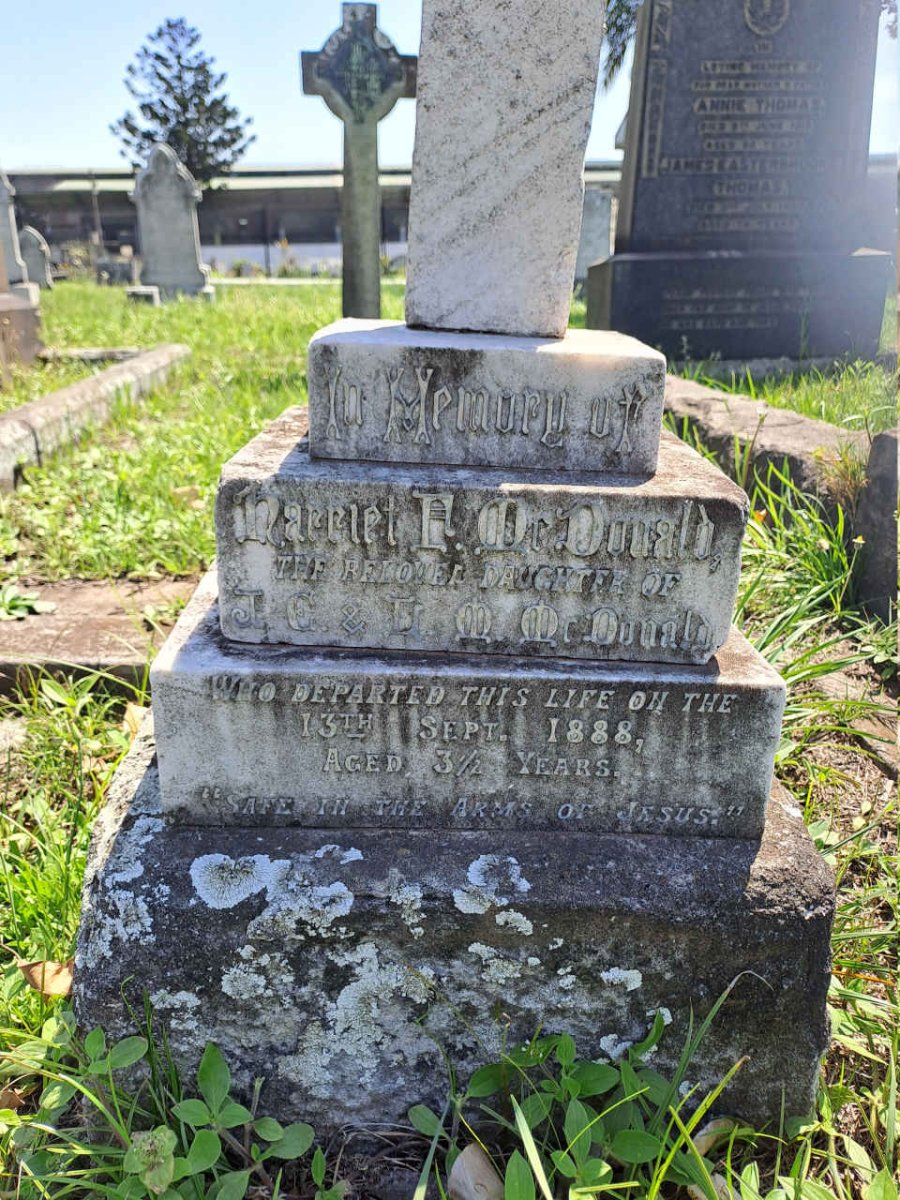 MCDONALD Harriet F. -1888