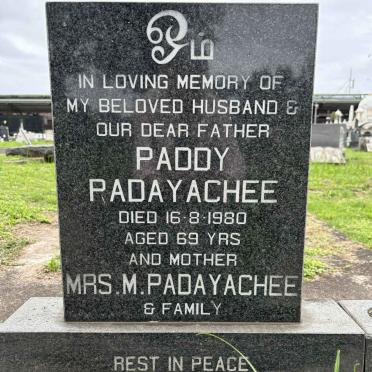 PADAYACHEE Paddy -1980 