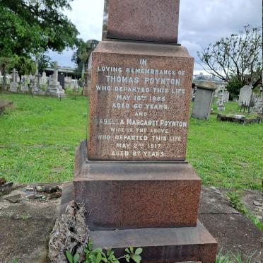 POYNTON Thomas -1885 & Isabella Margaret -1917