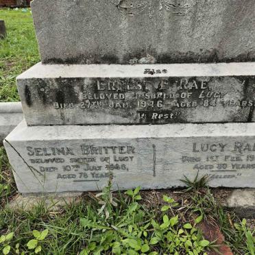 RAE Ernest E. -1946 & Lucy -1949 :: BRITTER Selina -1948