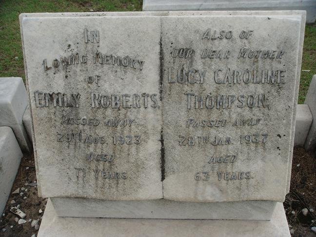 ROBERTS Emily -1923 :: THOMPSON Lucy Caroline -1937