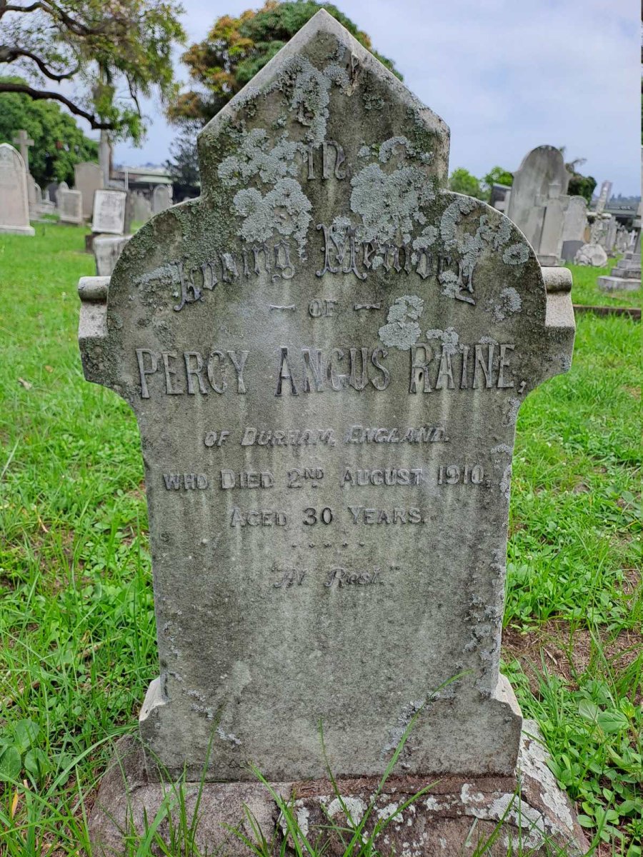 RAINE Percy Angus -1910