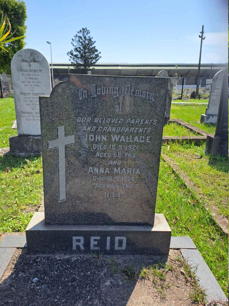 REID John Wallace -1921 & Anna Maria -1954