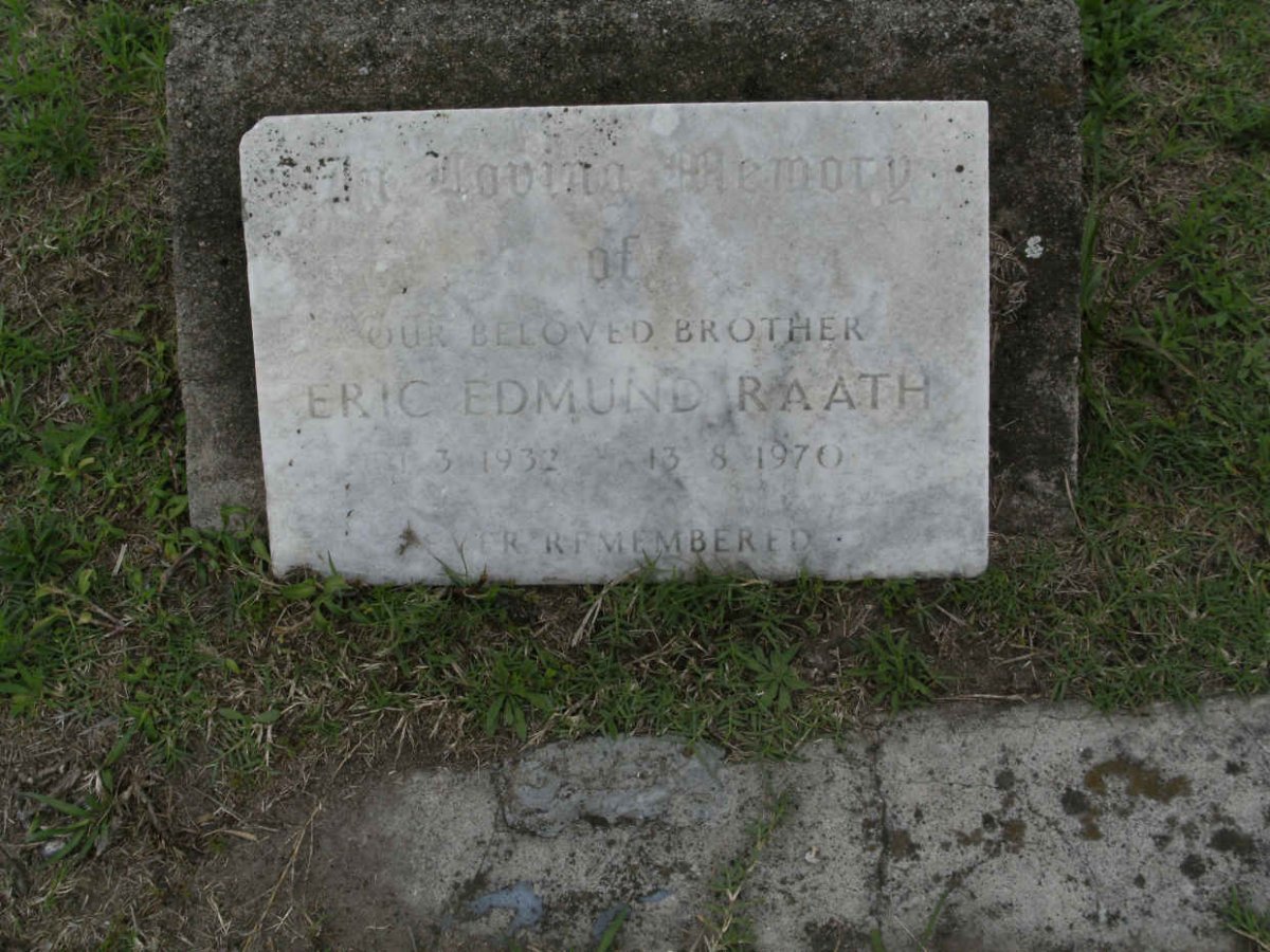 RAATH Eric Edmund 1932-1970