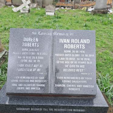 ROBERTS Ivan Roland 1936-2018 & Doreen 1921-2000