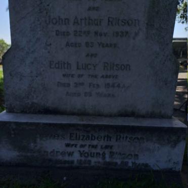 RITSON Agnes Elizabeth -1950