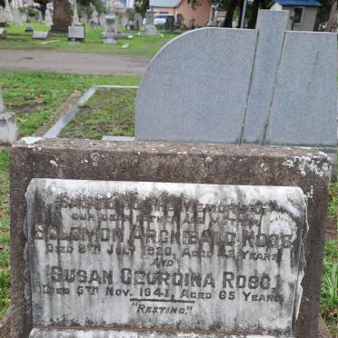 ROSS Solomon Archibald -1920 & Susan Georgina -1941