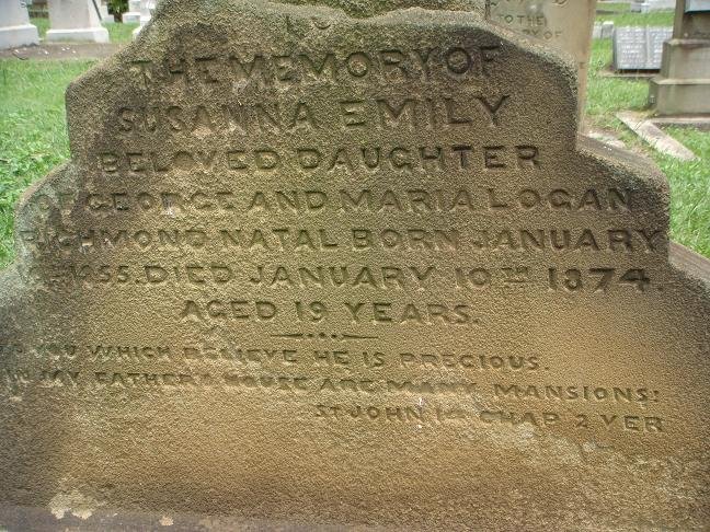 RICHMOND Susanna Emily 1855-1874