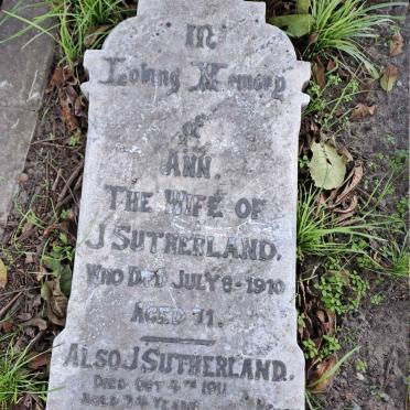 SUTHERLAND J. -1911 & Ann -1910