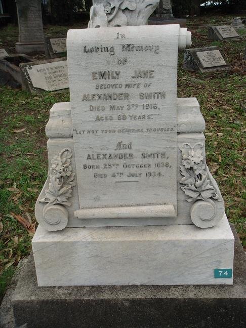 SMITH Alexander 1838-1934 &amp; Emily Jane -1916