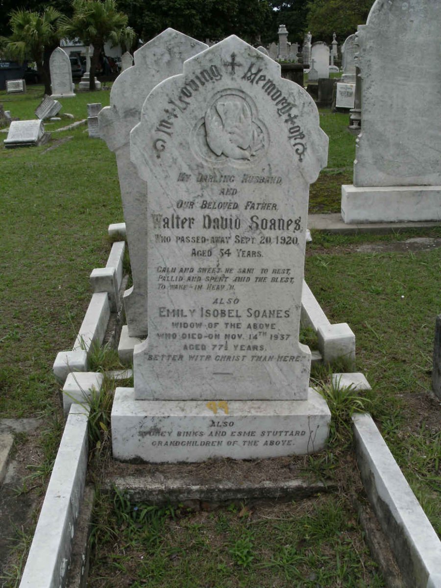 SOANES Walter David -1920 &amp; Emily Isobel -1937