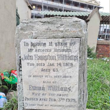 WILLIAMS John Hampton -1919 & Emma -1929