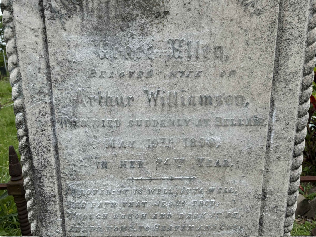 WILLIAMSON Grace Ellen -1898