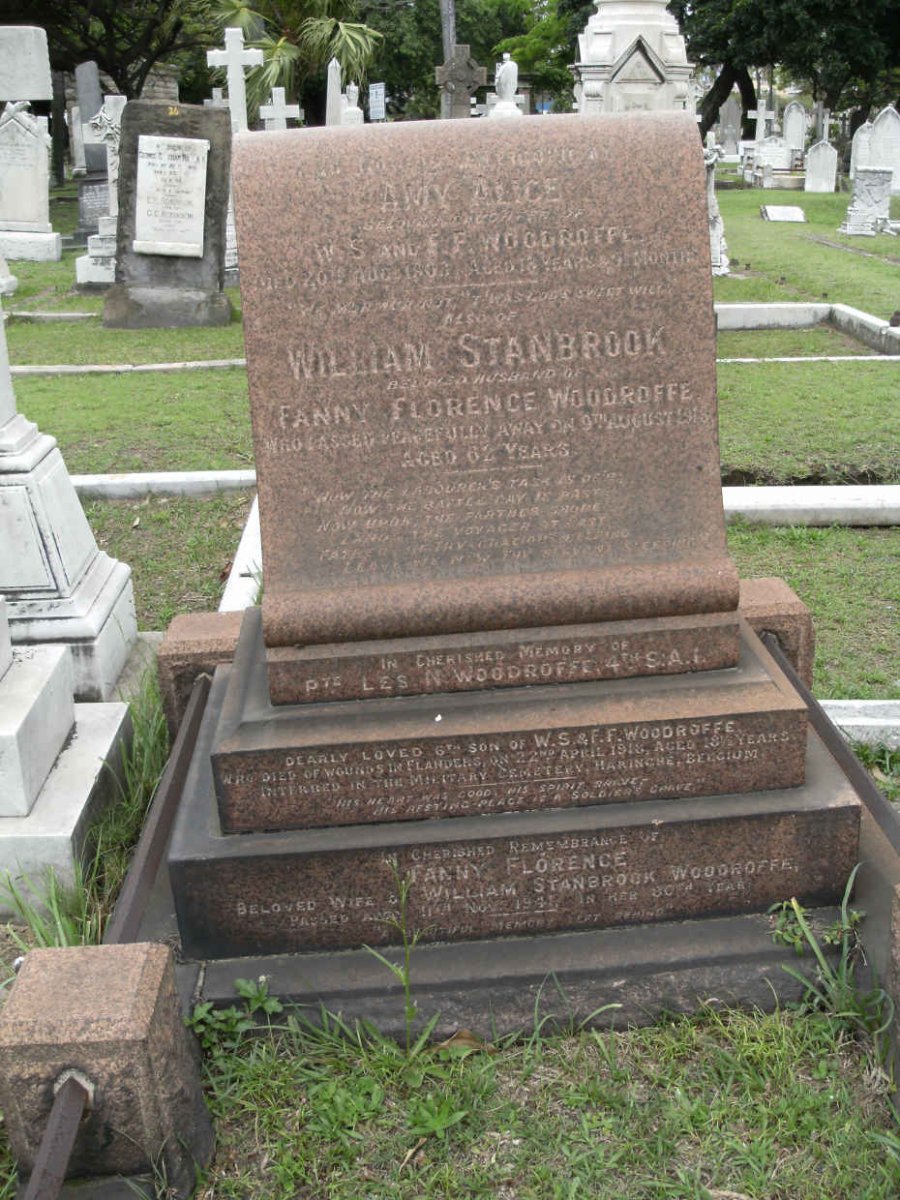 WOODROFFE William Stanbrooke -1918 &amp; Fanny Florence