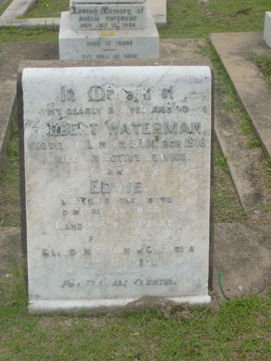 WATERMAN Herbert -1916 :: WATERMAN Eddie -1916