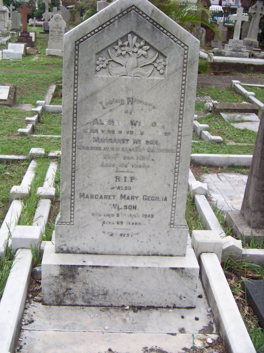 WILSON Alfred -1920 &amp; Margaret Mary Cecilia -1949