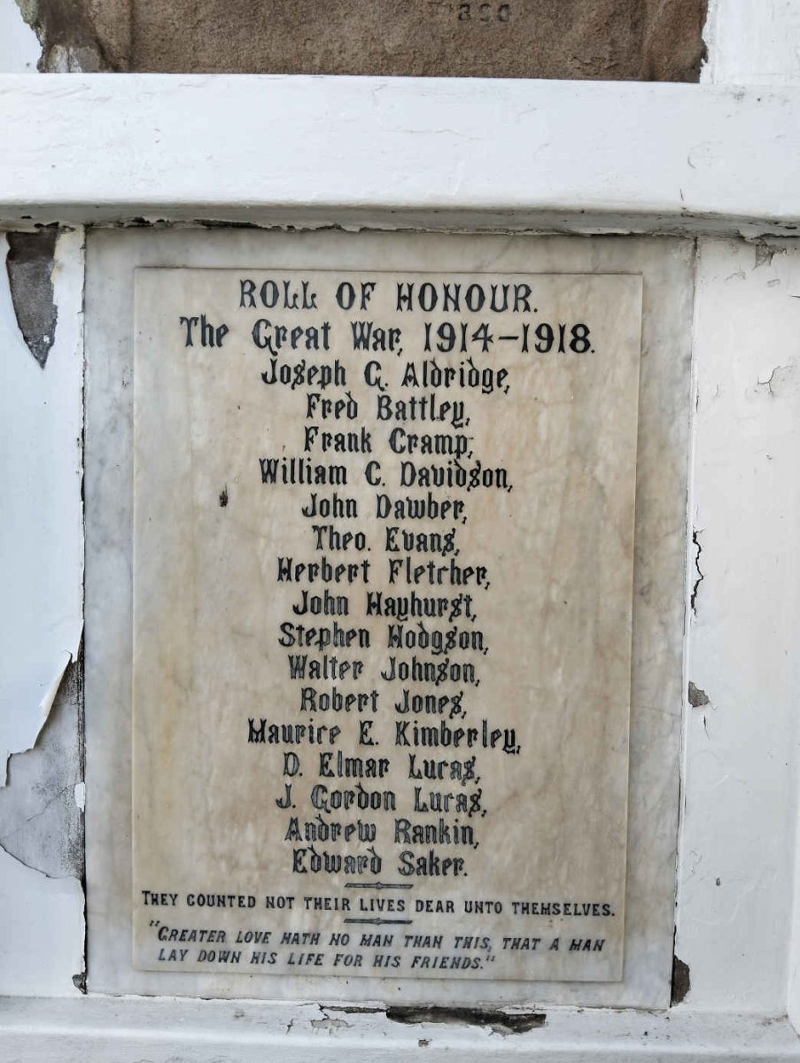 4. ROLL OF HONOUR - The Great War 1914-1918