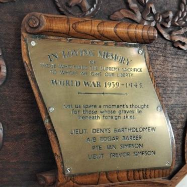 8. Roll of Honour - World War 1939-1945