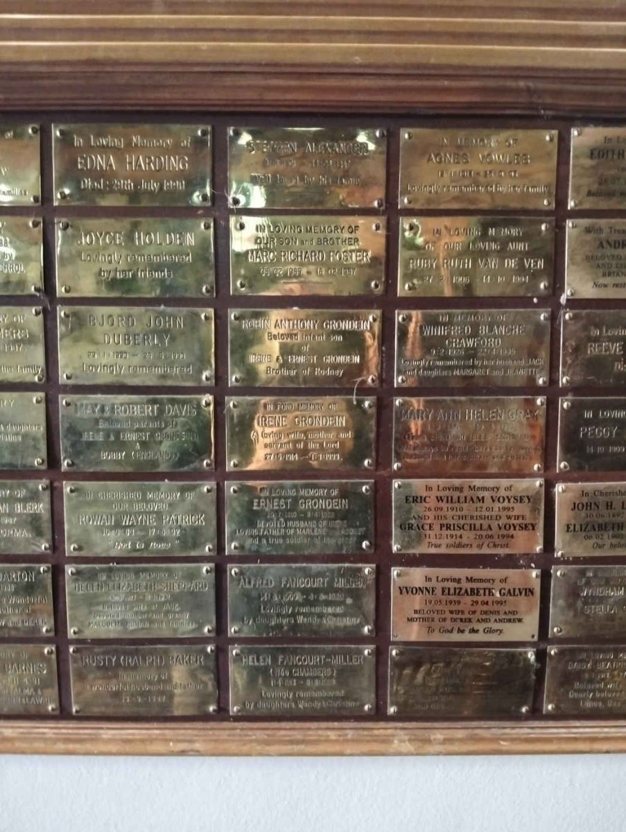 13. Memorial plaques