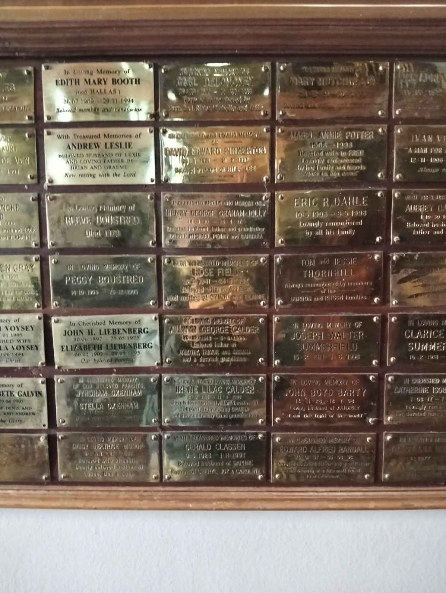14. Memorial plaques