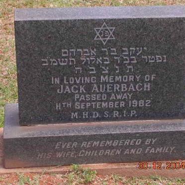 AUERBACH Jack -1982