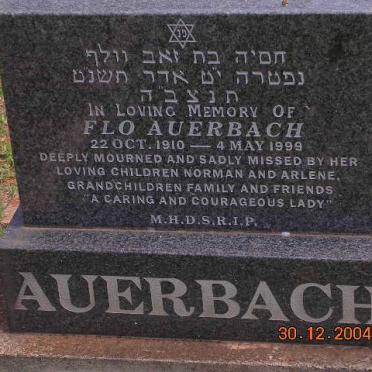 AUERBACH Flo 1910-1999
