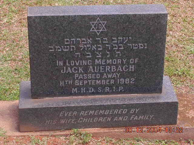 AUERBACH Jack -1982