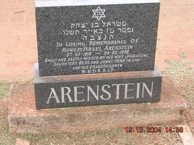 ARENSTEIN Rowley Israel 1918-1996