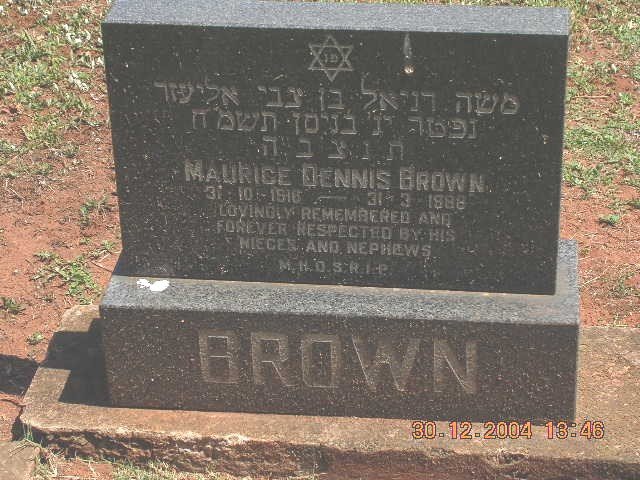 BROWN Maurice Dennis 1916-1988