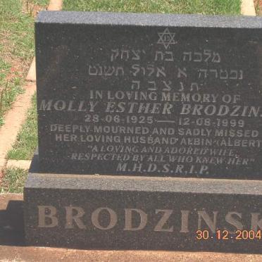 BRODZINSKI Molly Esther 1925-1999