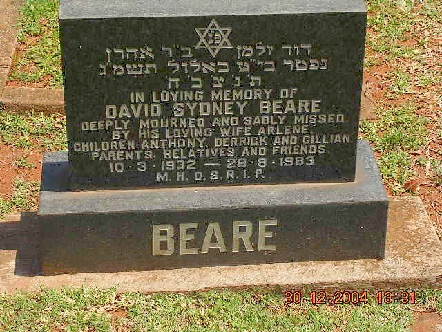 BEARE David Sydney 1932-1983