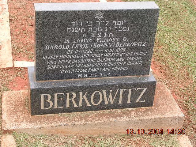 BERKOWITZ Harold Lewie 1922-1996