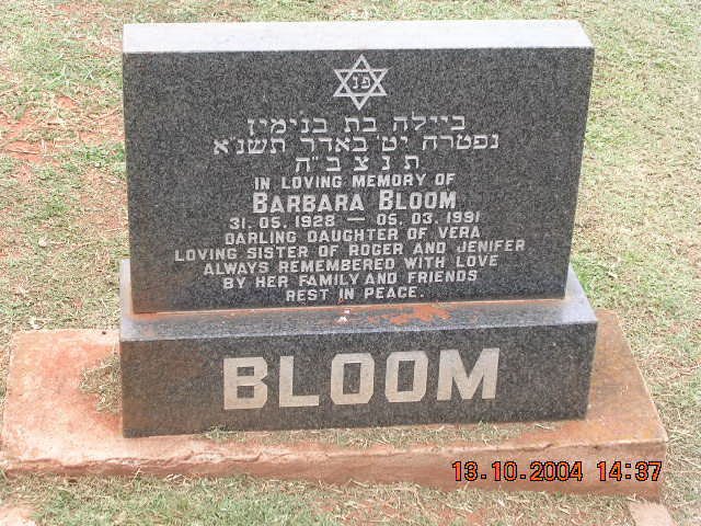 BLOOM Barbara 1928-1991