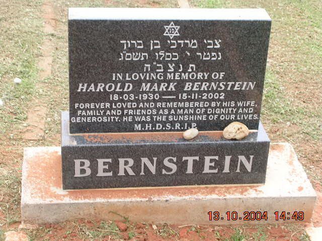 BERNSTEIN Harold Mark 1930-2002