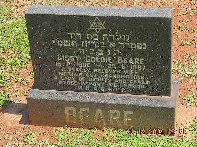 BEARE Cissy Goldie 1908-1987