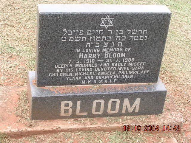 BLOOM Harry 1910-1989