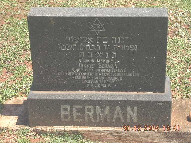 BERMAN Dinkie 1907-1955