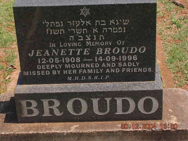 BROUDO Jeanette 1908-1996