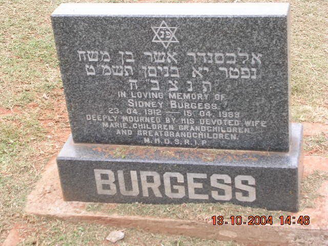 BURGESS Sidney 1912-1989
