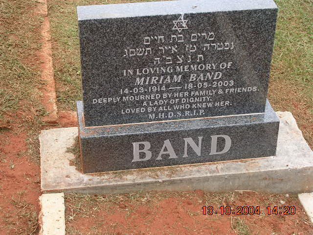 BAND Miriam 1914-2003