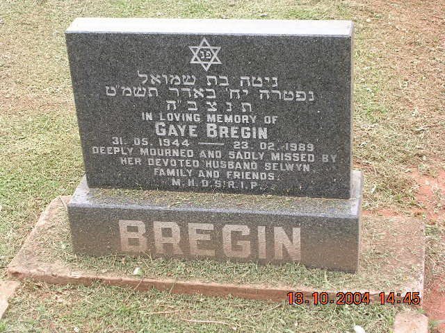 BREGIN Gaye 1944-1989