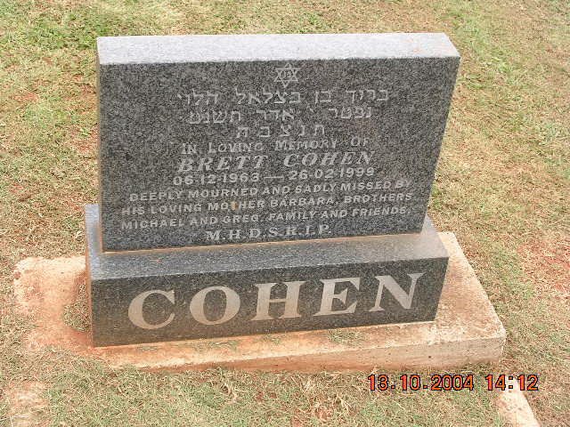 COHEN Brett 1963-1999