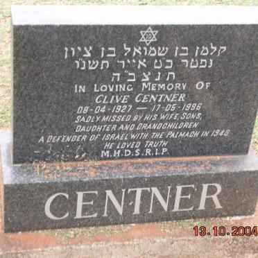 CENTNER Clive 1927-1996