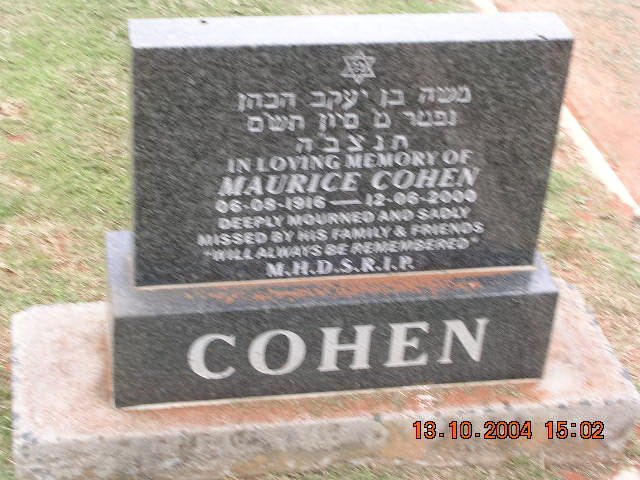 COHEN Maurice 1916-2000
