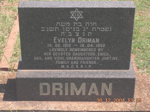 DRIMAN Evelyn 1918-1992