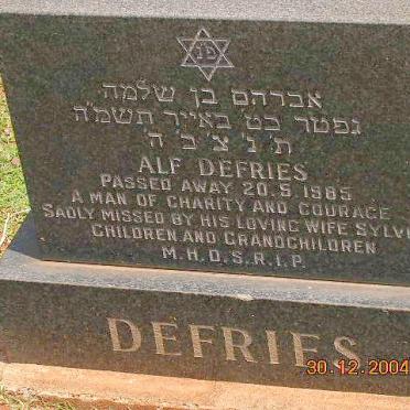 DEFRIES Alf -1985