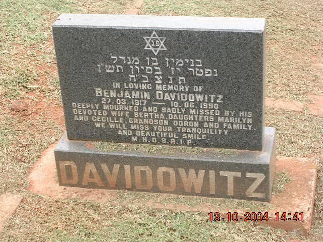 DAVIDOWITZ Benjamin 1917-1990