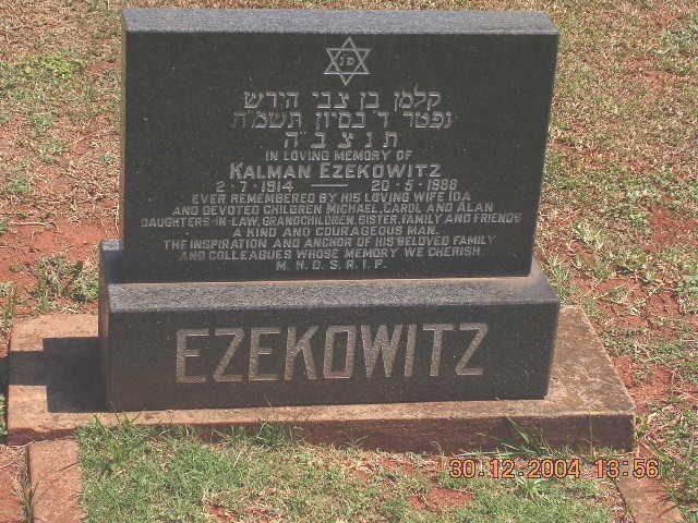 EZEKOWITZ Kalman 1914-1988